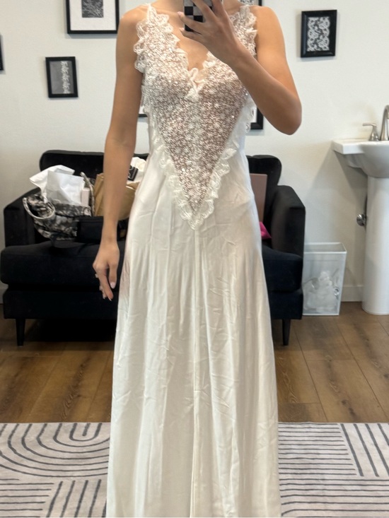 Rodarte Dresses & Skirts - Rodarte White Lace-Trim Slip Dress